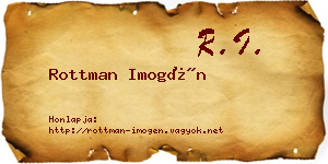 Rottman Imogén névjegykártya